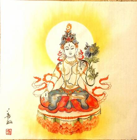 7《白度母》69X69cm于2020年11月